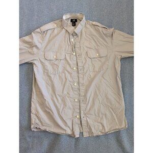 H&M men’s regular fit large gray button down shirt